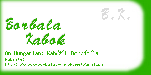 borbala kabok business card